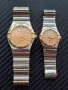 Комплект мъжки и дамски Omega Constellation Manhattan (Quartz / Стомана и Злато), снимка 1