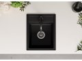 Гранитна Мивка за Кухня модел РИГА графит - Антибактериална Цвят Черно Кухненска мивка , снимка 6