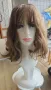 EASIHAIR SS157-2. Синтетични перуки със средна дължина, златисто русо омбре с бретон, снимка 4