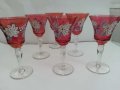 Кристални чаши Бохемия ръчно рисувани , снимка 3