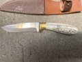 Стабилен, ръчно направен нож, чирени еленов рог 125 х 235 Турция, снимка 2