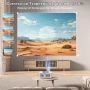 НОВ, ПЕРФЕКТЕН проектор【Android TV】Horlat 4K с поддръжка на 6G WiFi Bluetooth, 28000 лумена, 300"..., снимка 4