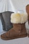 UGG®  аналог, топли зимни ботуши -100% естествена кожа - велур, N- 37 - 38, бежави, снимка 2