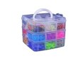 Пластмасов куфар с ластички, 4500 бр в комплекта, снимка 1 - Шноли, диадеми, ленти - 42829069