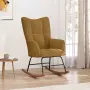 vidaXL Люлеещ стол, кафяв, кадифе, снимка 2
