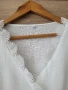 Бяла блуза памучна материя с дантела , снимка 4