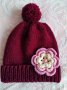  Зимна шапка с цветя, снимка 3