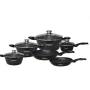Комплект съдове за готвене Cheffinger 10 части мраморно покритие тенджери тигани, снимка 9