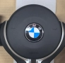 ME07 BMW M Sport кожен мултифункционален волан – черен гланц, с пера – F-серия + airbag, снимка 3