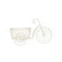 Декоративна поставка Mercado Trade, За саксия, Велосипед, Бял, снимка 2