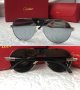 Cartier 2022 мъжки слънчеви очила с кожа, снимка 1 - Слънчеви и диоптрични очила - 37370352