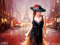 *Диамантен гоблен код 1041 "Lady In Paris" , снимка 1 - Гоблени - 32152170