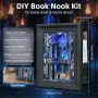MiniCity Book Nook Kit DIY 3D дървен пъзел с дистанционно осветление, снимка 2