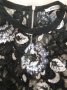 ВПЕЧАТЛЯВАЩ черен кроп-топ от тюл - целият обшит с цветя от пайети, снимка 4