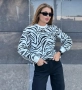 Памучен суитшърт в тигров принт , снимка 1