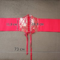 Червен дантелен корсет колан за талия със сатенени връзки , снимка 11 - Корсети, бюстиета, топове - 42050632