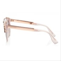 Jimmy Choo - Vivy - Pink Round Framed Sunglasses with Detachable Jewel Clip On, снимка 3 - Слънчеви и диоптрични очила - 40350753