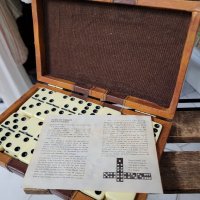 Стара игра ДОМИНО бакелит в кожено куфарче от 70- е години е, снимка 12 - Домино - 37990721