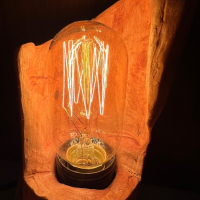 Ръчно изработена лампа от дърво, снимка 1 - Декорация за дома - 44780427