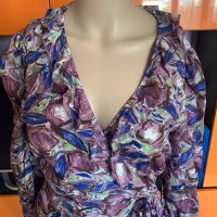 Копринена блуза Stefanel ( тип прегърни ме), снимка 1 - Блузи с дълъг ръкав и пуловери - 31974883