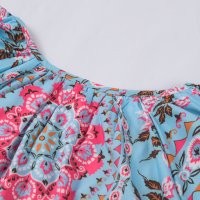 Дамска блуза в светлосиньо с принт на цветя, снимка 11 - Блузи с дълъг ръкав и пуловери - 40526078
