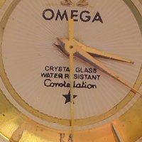 Марков дамски часовник OMEGA CRYSTAL GLASS WATER RESIST работи перфектен 38118, снимка 1 - Дамски - 40754653