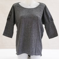 Дамска блуза от памук в тъмносив меланж Urban Classics - L, снимка 1 - Блузи с дълъг ръкав и пуловери - 42803429