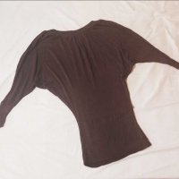 Кафяв блузон/туника, снимка 1 - Блузи с дълъг ръкав и пуловери - 26475764