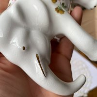 Красив порцеланов слон от Англия, снимка 12 - Антикварни и старинни предмети - 44437485