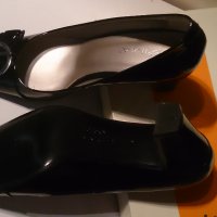 Елегантни дамски обувки от естествена кожа - черен лак, снимка 4 - Дамски елегантни обувки - 40780188