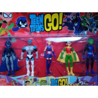 TEEN TITANS GO Фигурки играчки , 5бр в комплект , снимка 2 - Фигурки - 44573259