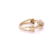 Златен дамски пръстен Tiffany 2,65гр. размер:57 14кр. проба:585 модел:20304-6, снимка 2 - Пръстени - 42905419