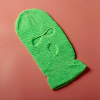 Зимна шапка маска - Green Neon Balaclava, снимка 6 - Шапки - 30397904
