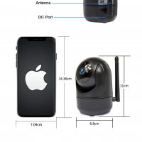 Камера за видеонаблюдение, wifi камера IP, охранителна камера, Бебефон, въртяща с микрофон, V380 pro, снимка 10 - IP камери - 38221216