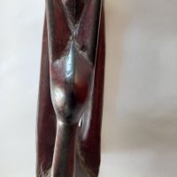 Голяма Африканска фигура, червен махагон, Антилопа, снимка 3 - Статуетки - 40797852
