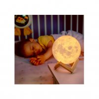 LED нощна лампа,3D лампа луна, снимка 2 - Детски нощни лампи - 30307124