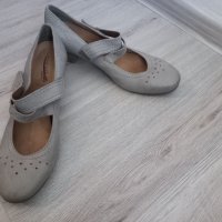 Бежови обувки естествена кожа с анатомична стелка и подметка , снимка 1 - Дамски обувки на ток - 38261875
