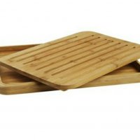 Бамбукова дъска за рязане с поднос за сервиране, снимка 2 - Аксесоари за кухня - 31448665