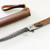 Сгъваем нож  M390 - 78х194 (4) - острие"дамаск", снимка 3 - Ножове - 39813734