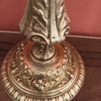 Антикварен бронзов английски свещник!, снимка 2 - Антикварни и старинни предмети - 42332660
