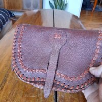 Стара дамска кожена чанта #15, снимка 2 - Антикварни и старинни предмети - 38371541