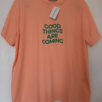 Оранжева тениска Good things, снимка 3 - Тениски - 40317432