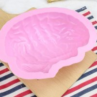 3D Огромна глава мозък силиконова форма молд за кекс желе шоколад торта гипс, снимка 4 - Форми - 25302954
