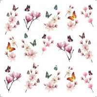 серия 1503-1510 цветя пеперуди Кула 12 в 1 лист татос слайдер ваденки водни стикери за нокти маникюр, снимка 2 - Продукти за маникюр - 31123990