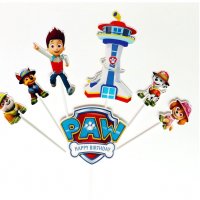 Топери украса за торта Paw Patrol, Пес Патрул, Детски рожден ден, снимка 1 - Други - 35917796