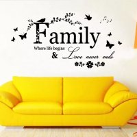 Family текст семейство лепенка стикер самозалепващ за стена, снимка 7 - Други - 34253910