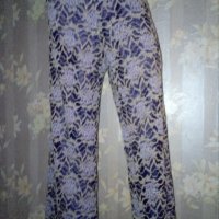 Дантелен панталон с подплата и широк крачол- Л, ХЛ, снимка 6 - Панталони - 35374396