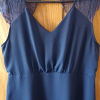 Нежна рокля цвят тъмно синьо-"SisterS", снимка 3 - Рокли - 42055566