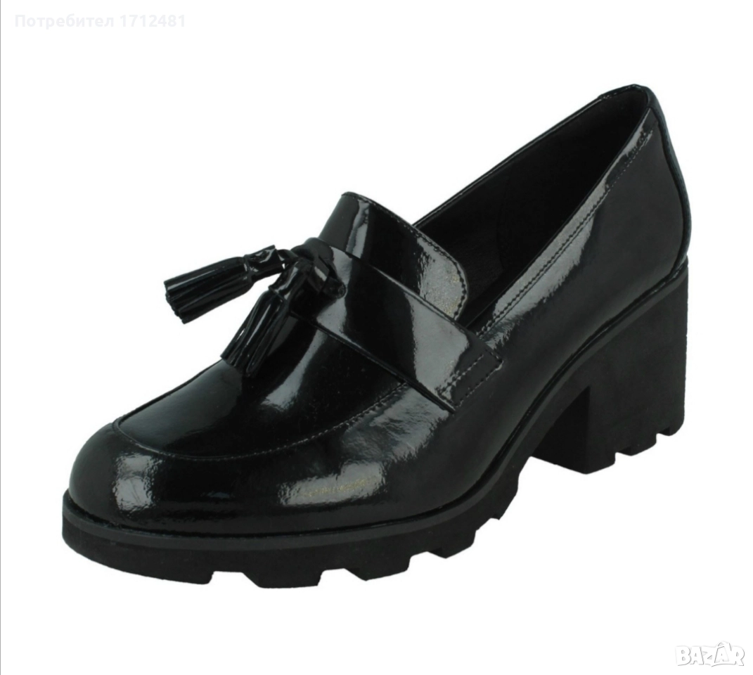 Clarks  нови loufers patent leather размер 37.5, снимка 1