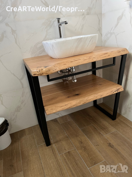 Плот за баня и кухня помощен плот работен плот Масивна дървесина, снимка 1